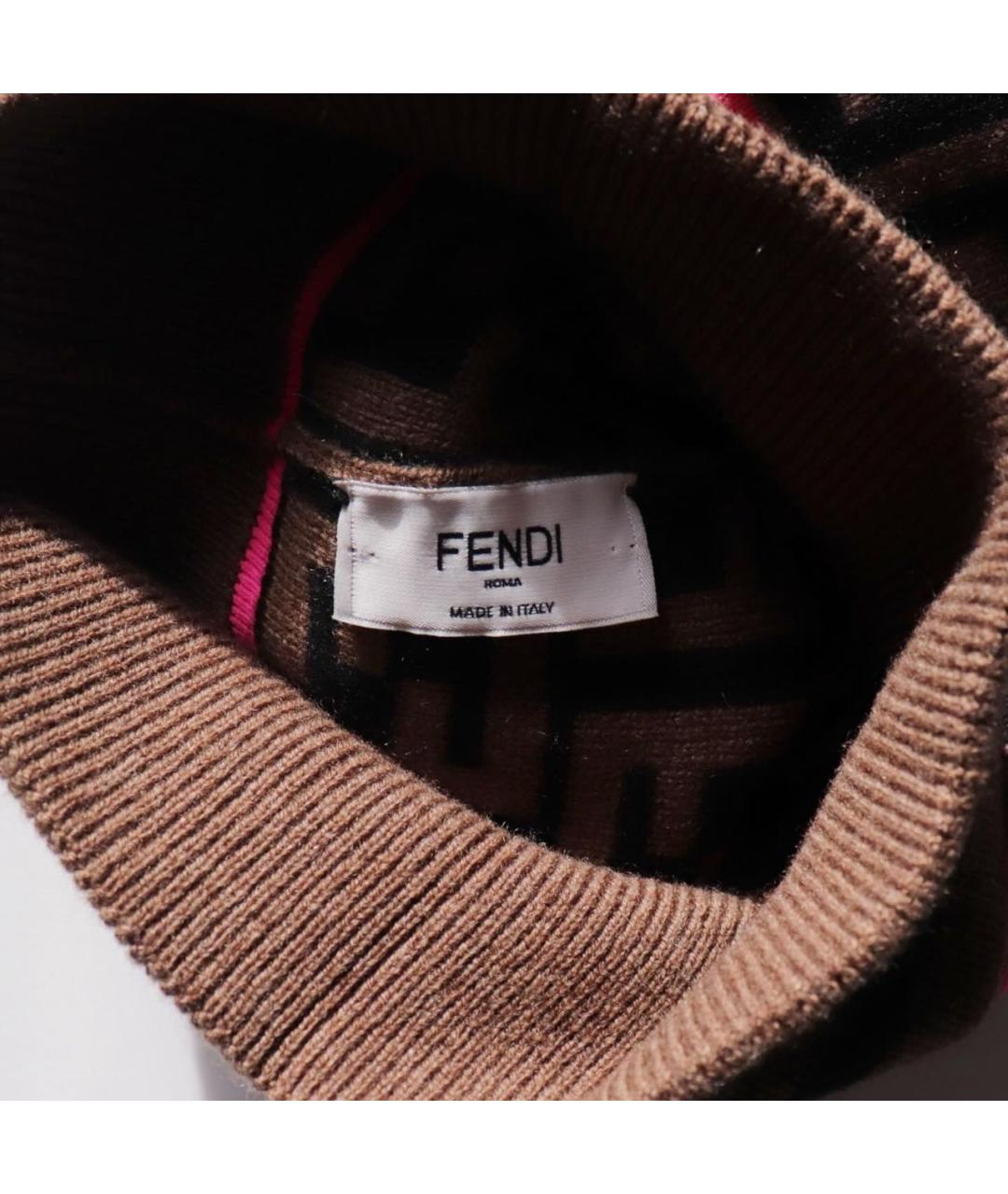 FENDI Мульти кашемировая шапка, фото 6