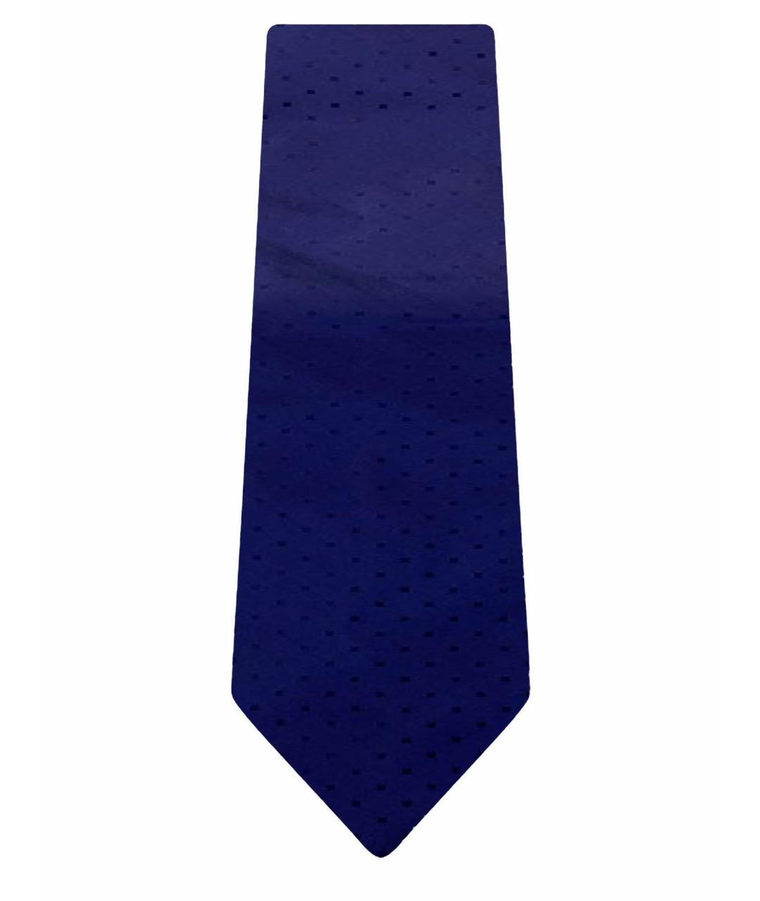 KITON Темно-синий шелковый галстук, фото 1
