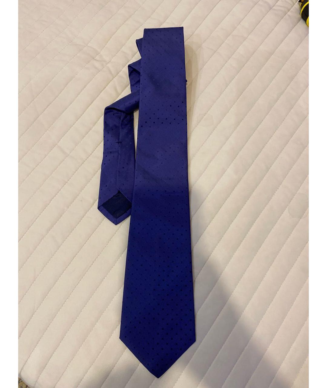 KITON Темно-синий шелковый галстук, фото 5