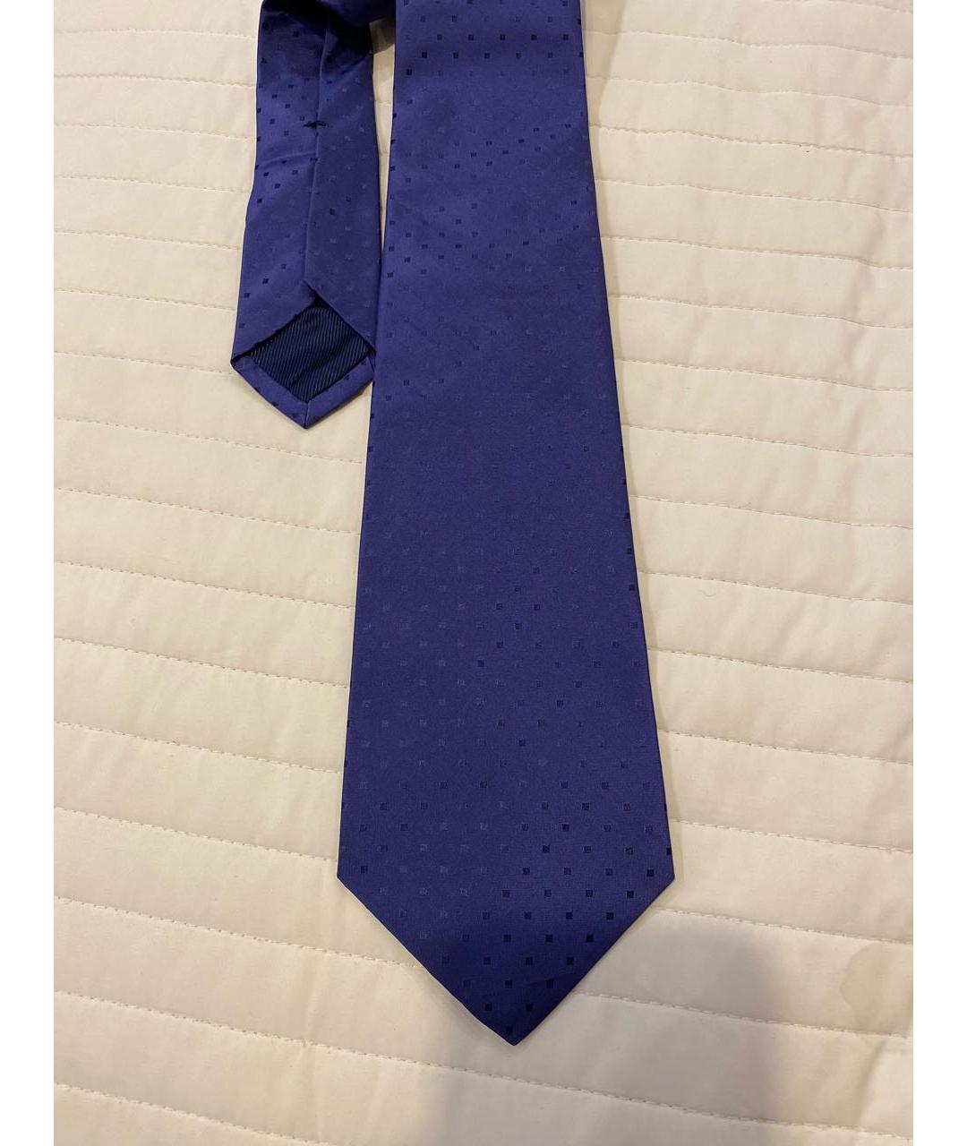KITON Темно-синий шелковый галстук, фото 2