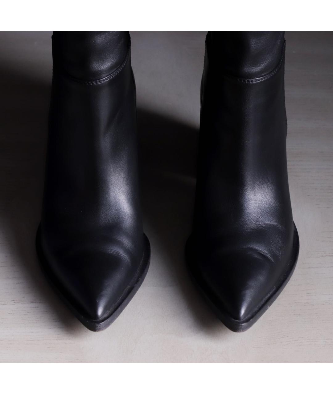 GIANVITO ROSSI Черные кожаные ботфорты, фото 3