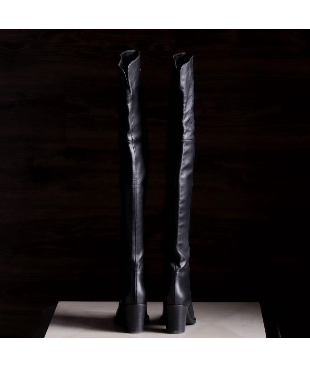 GIANVITO ROSSI Черные кожаные ботфорты, фото 5