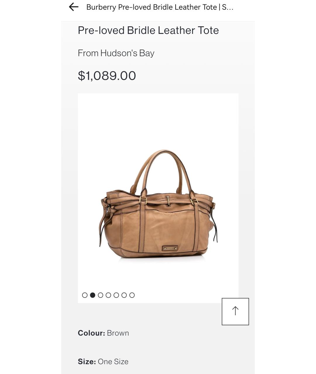 BURBERRY Бежевая кожаная сумка тоут, фото 9