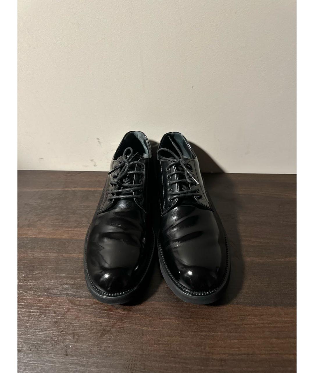 TOD'S Черные кожаные низкие ботинки, фото 2