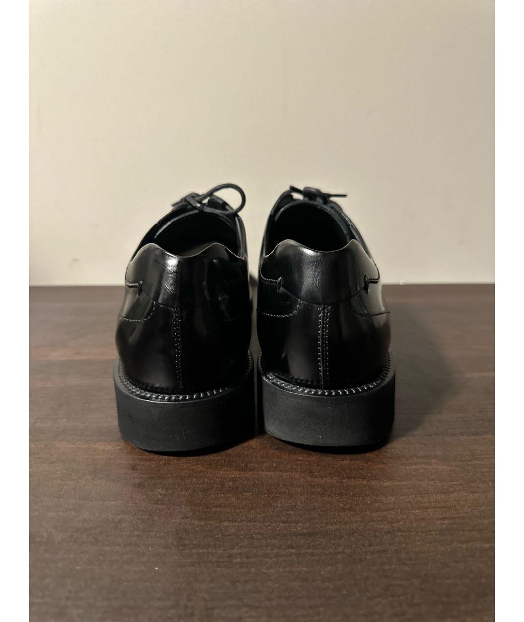 TOD'S Черные кожаные низкие ботинки, фото 4