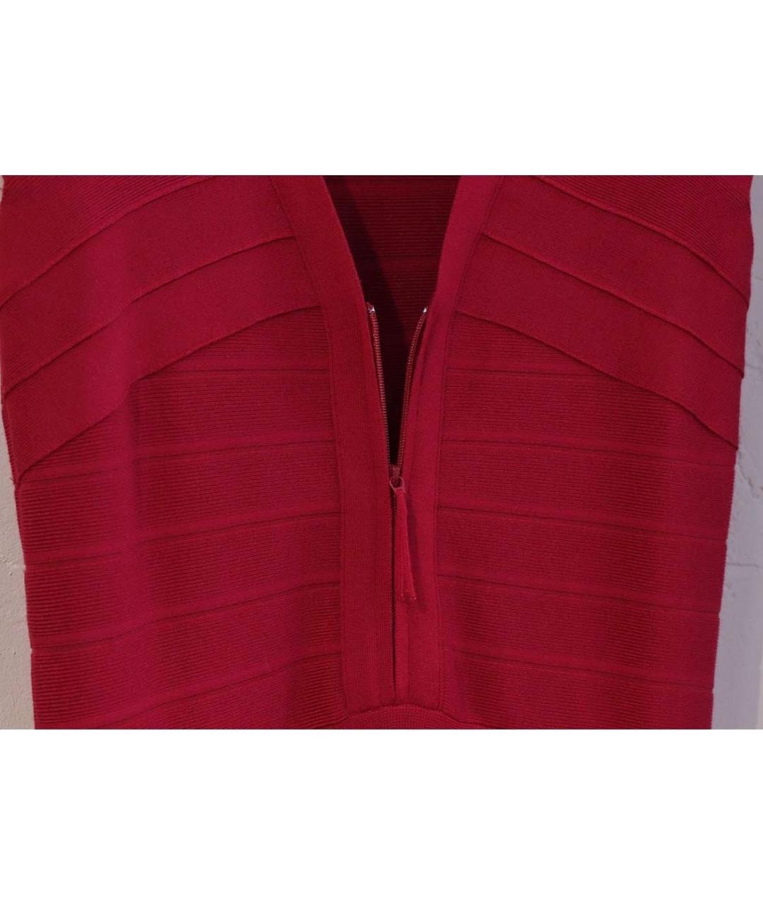 EMPORIO ARMANI Фуксия шерстяное повседневное платье, фото 4