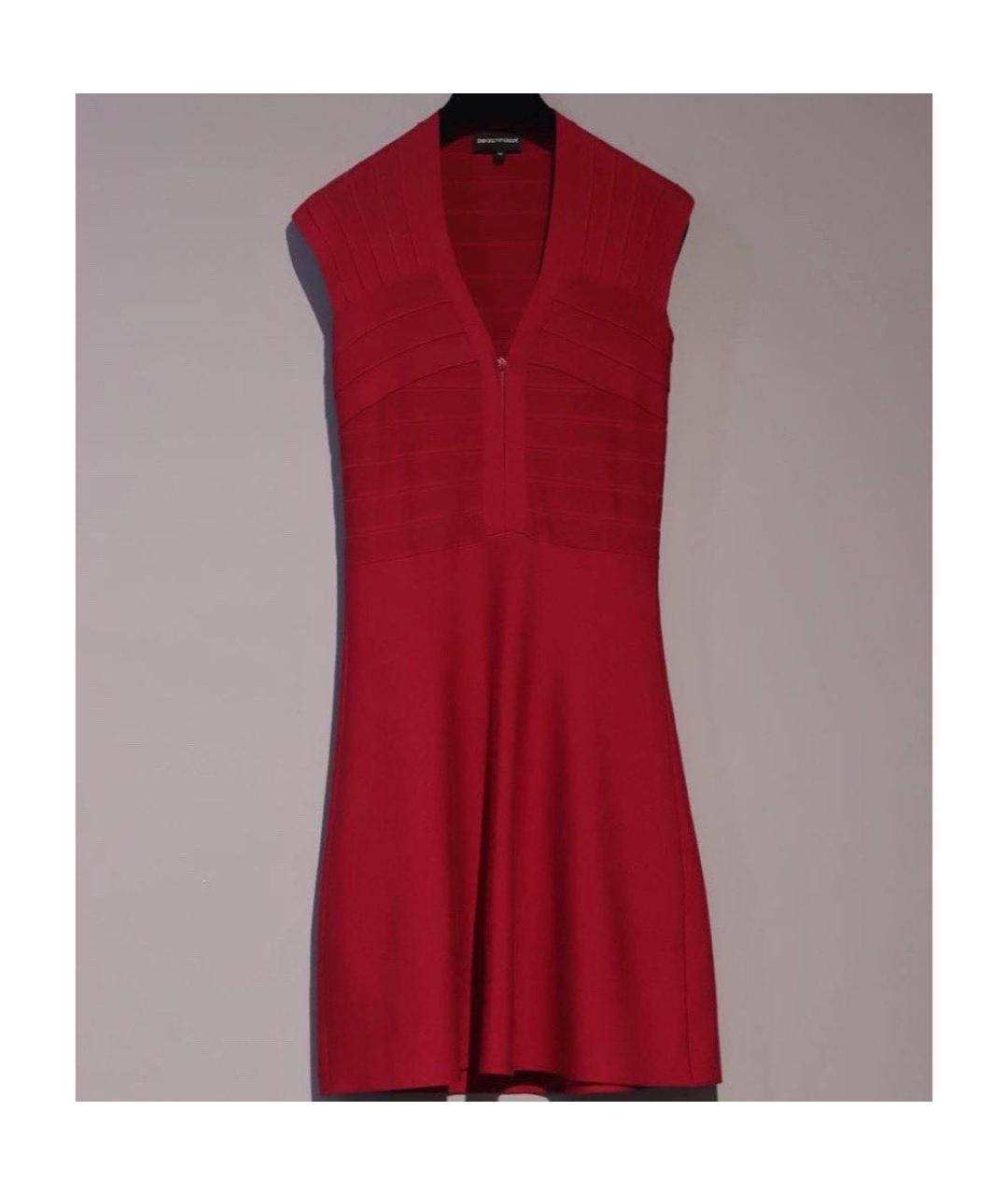 EMPORIO ARMANI Фуксия шерстяное повседневное платье, фото 5