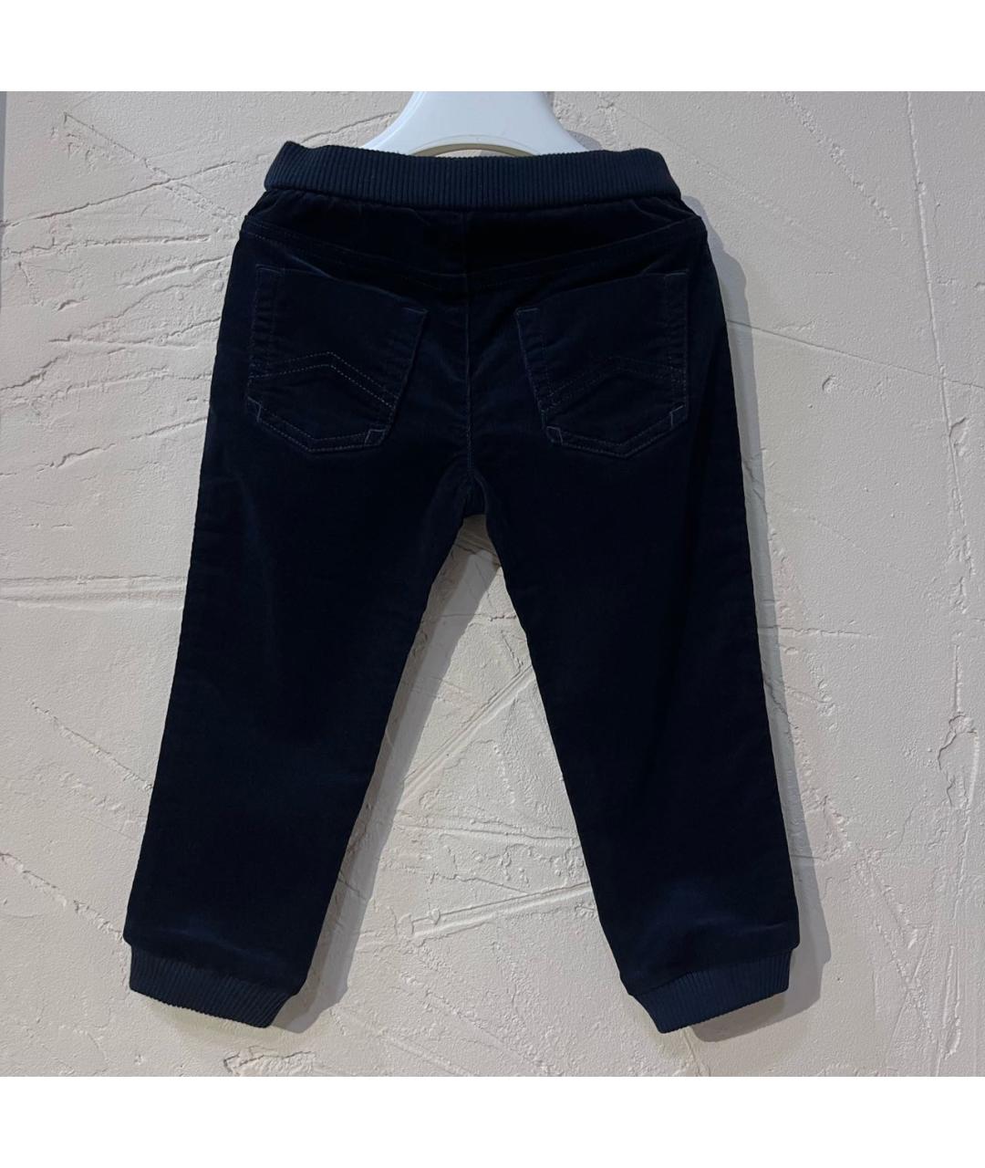 EMPORIO ARMANI Темно-синие хлопковые брюки и шорты, фото 4