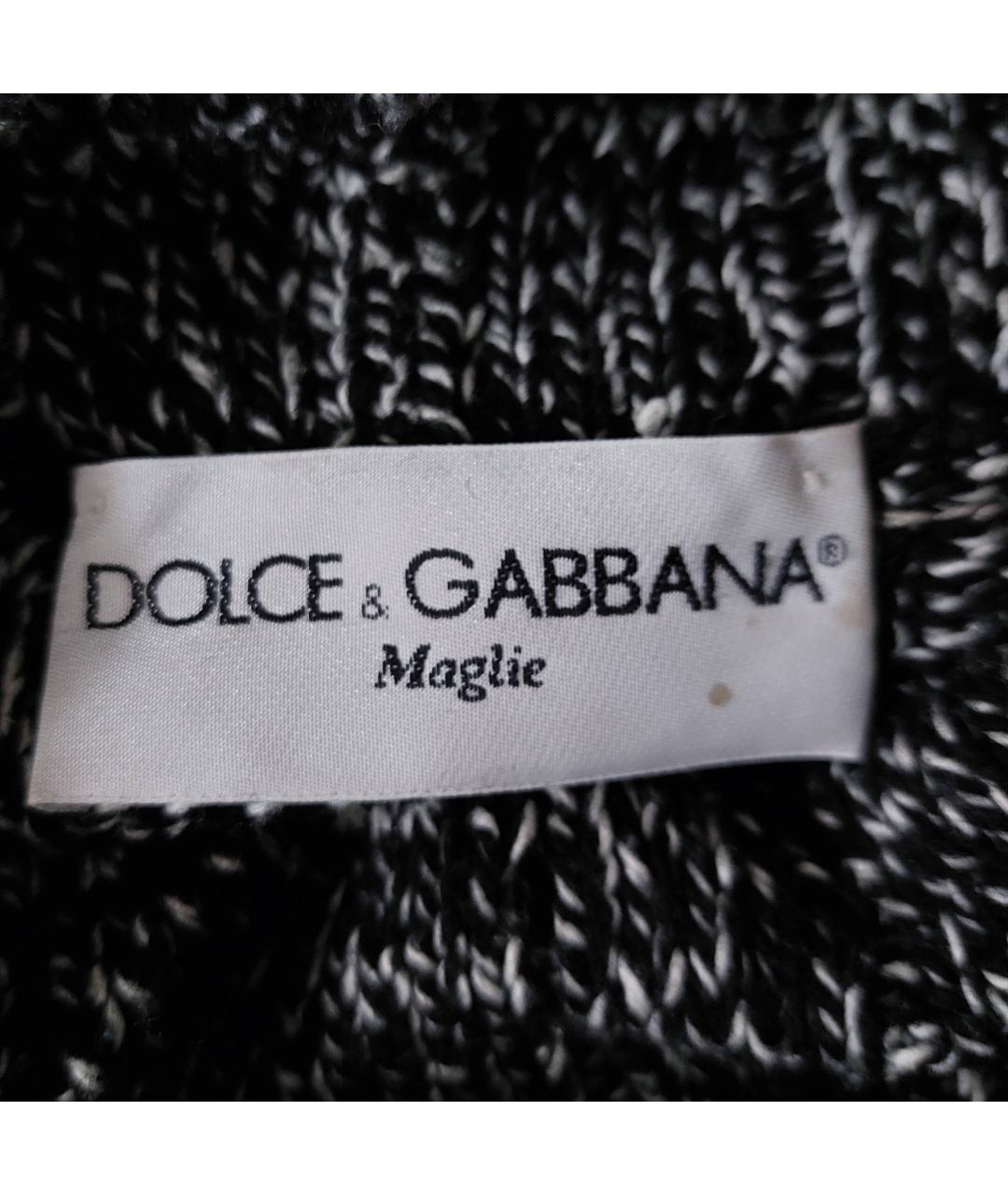 DOLCE&GABBANA Антрацитовый шерстяной джемпер / свитер, фото 3