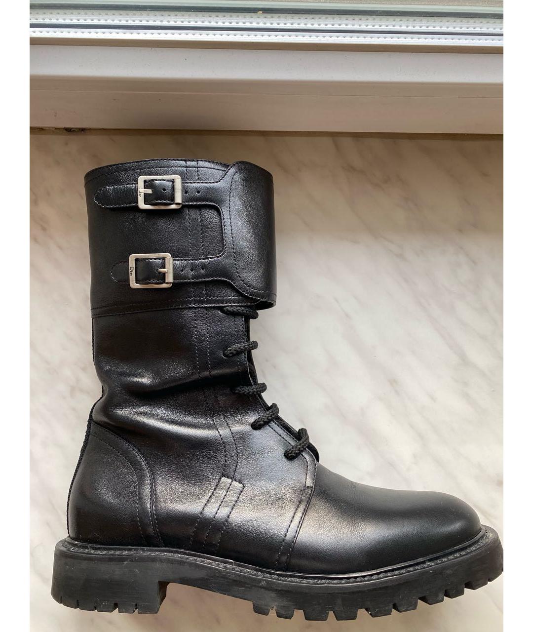 CHRISTIAN DIOR PRE-OWNED Черные кожаные ботинки, фото 9