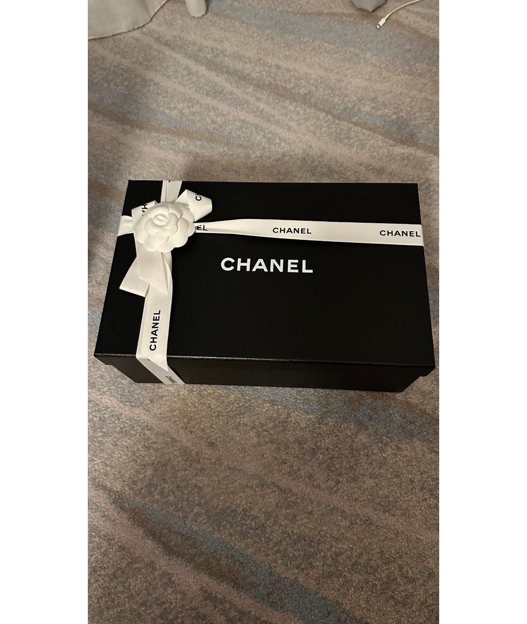 CHANEL Черные кожаные кеды, фото 4