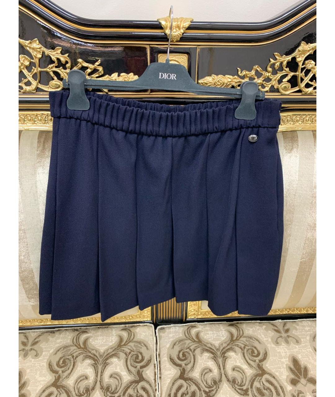 CHANEL Темно-синяя юбка мини, фото 8
