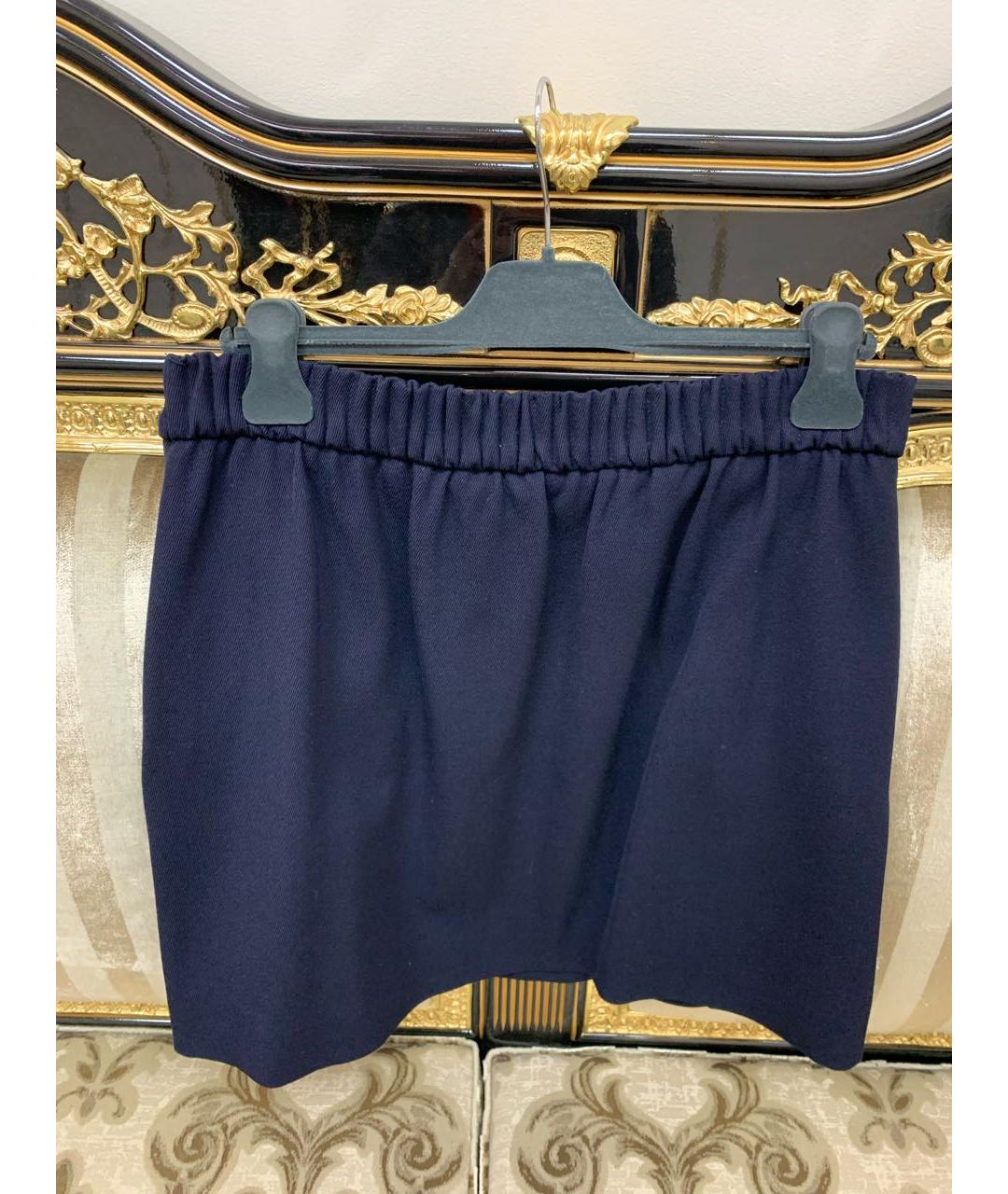 CHANEL Темно-синяя юбка мини, фото 6