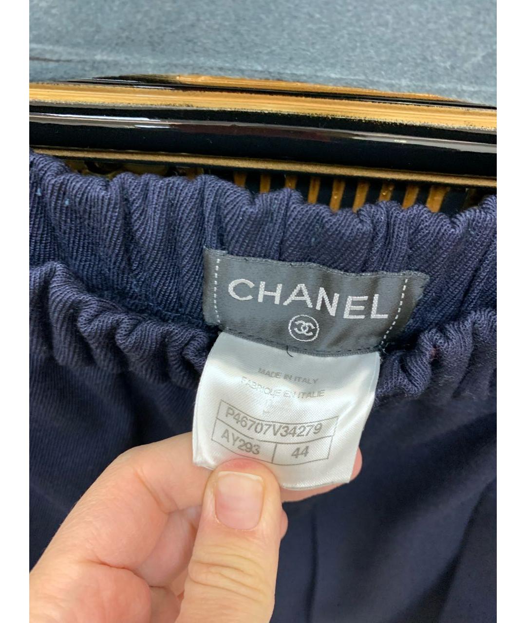 CHANEL Темно-синяя юбка мини, фото 4