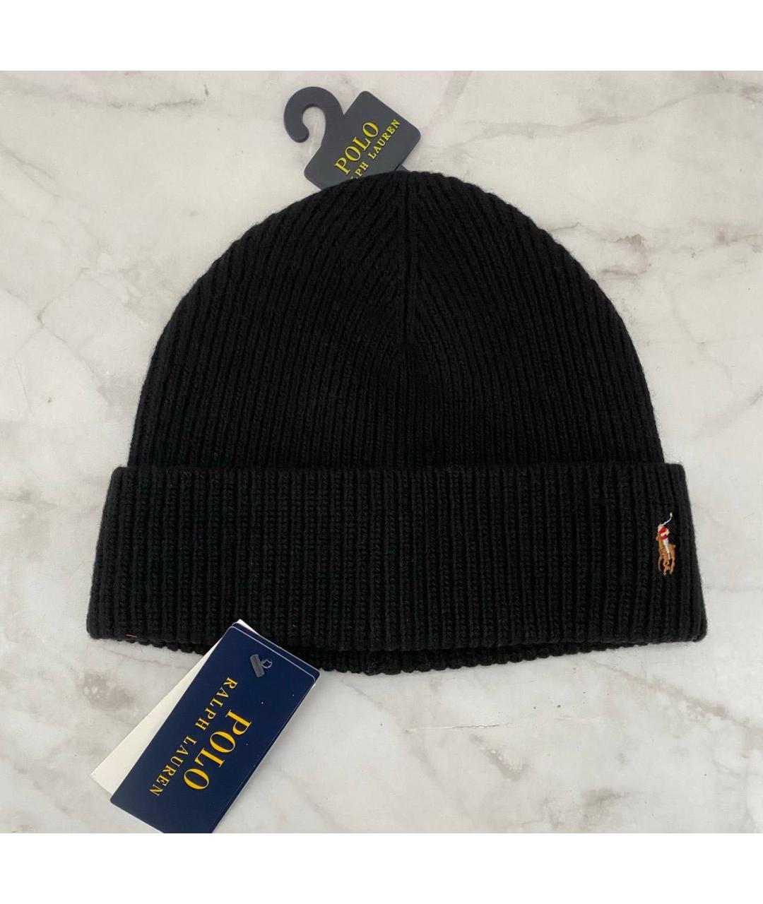 POLO RALPH LAUREN Черная шерстяная шапка, фото 6