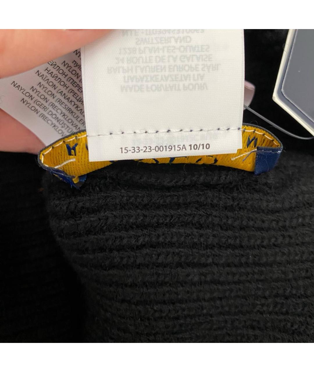 POLO RALPH LAUREN Черная шерстяная шапка, фото 5