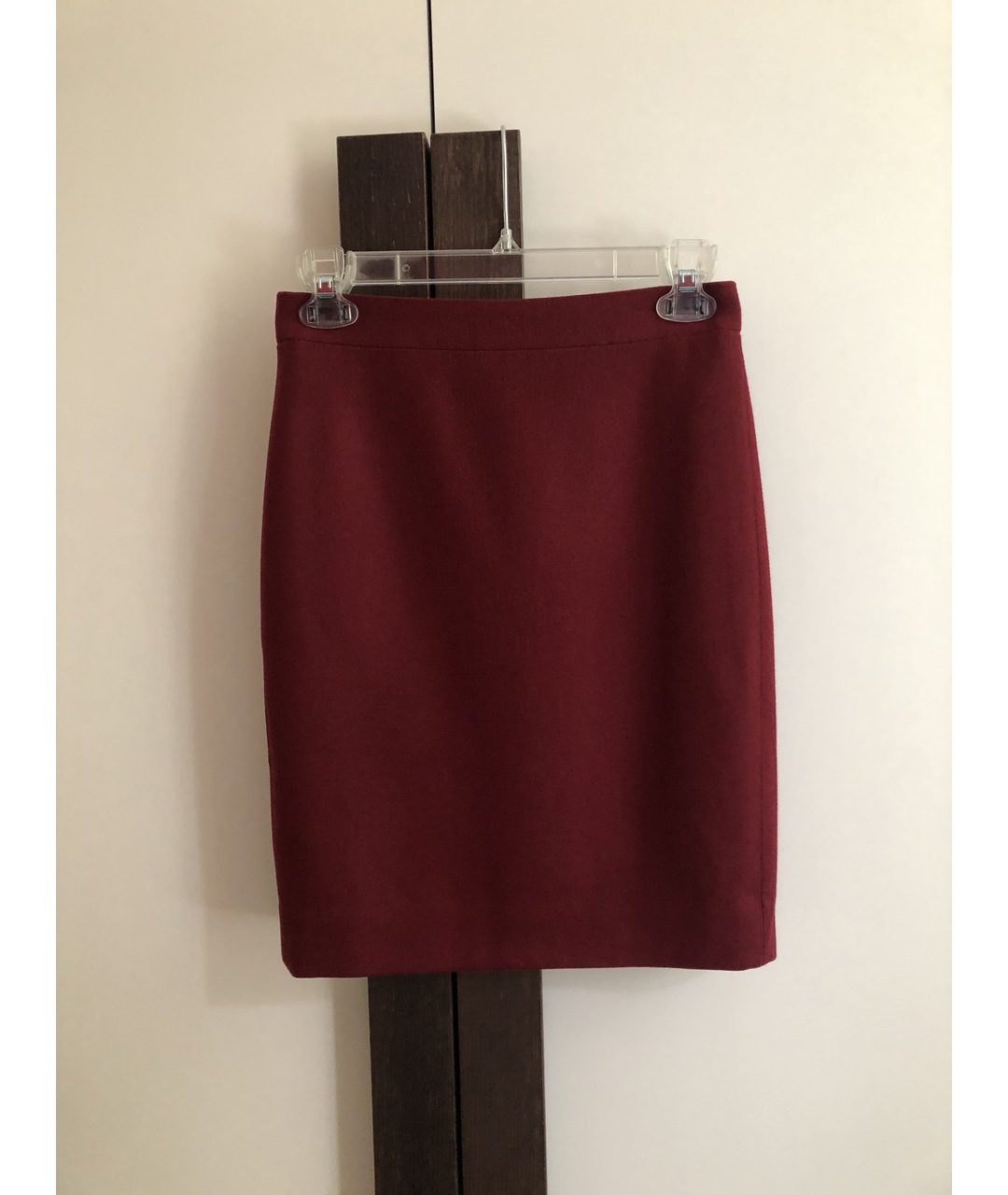 J.CREW Бордовая шерстяная юбка мини, фото 2