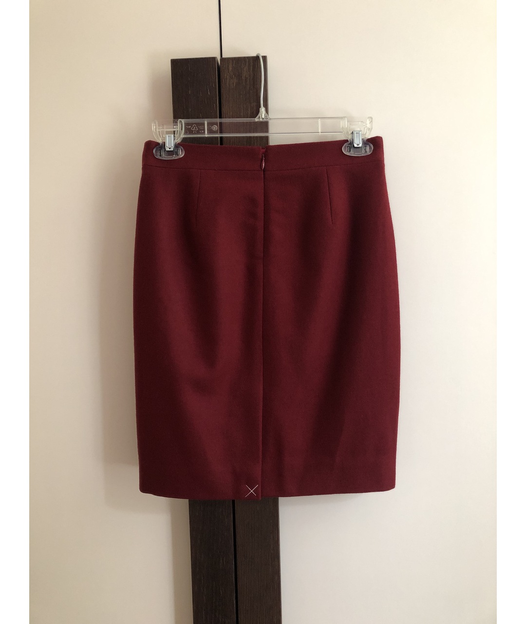 J.CREW Бордовая шерстяная юбка мини, фото 3