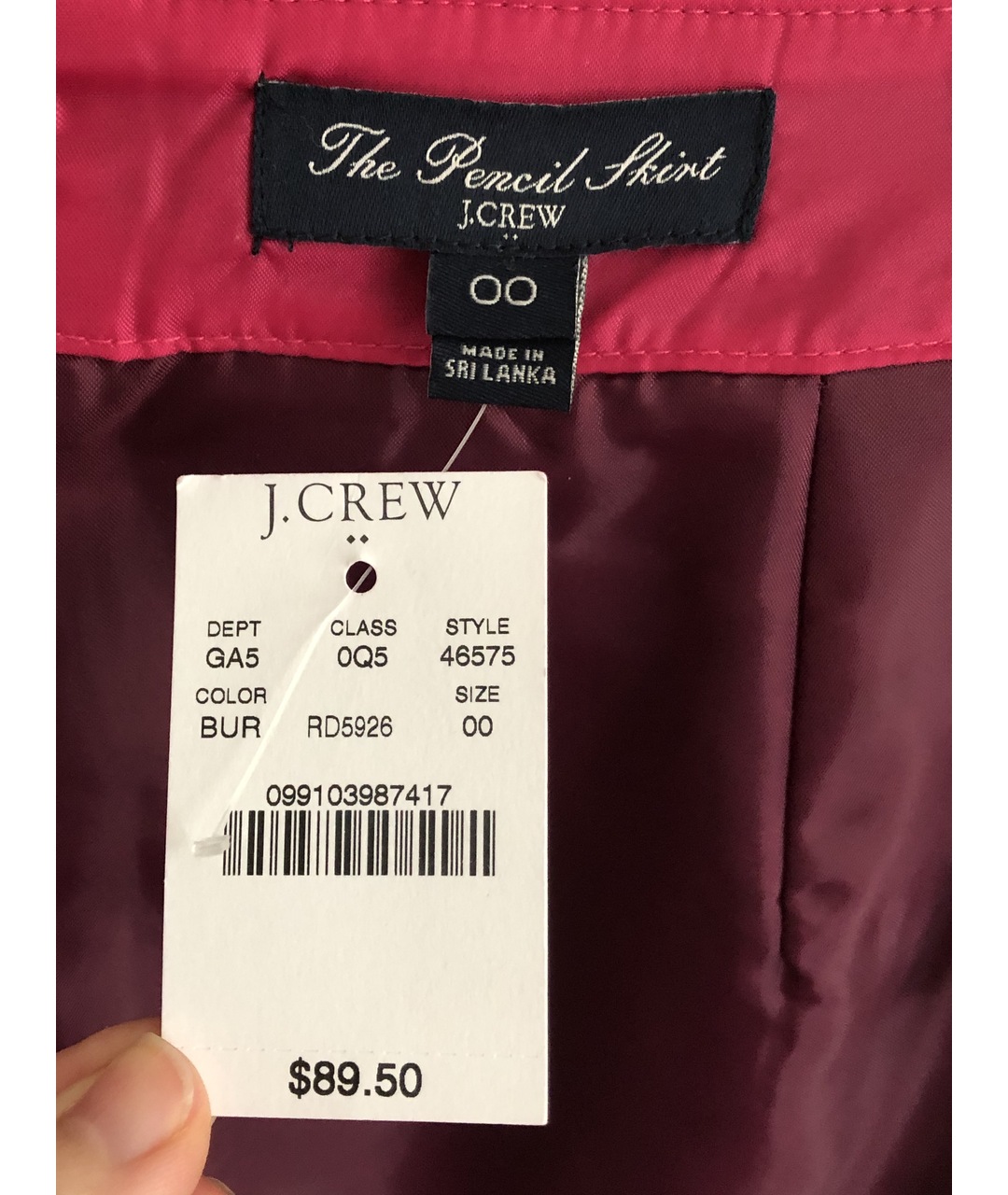 J.CREW Бордовая шерстяная юбка мини, фото 4