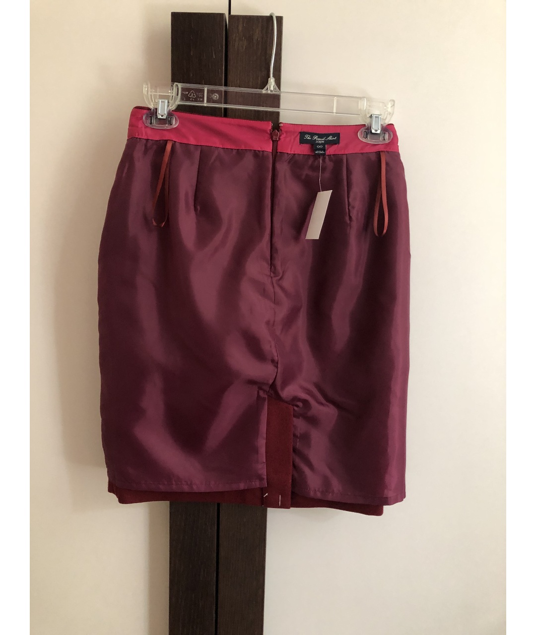 J.CREW Бордовая шерстяная юбка мини, фото 5