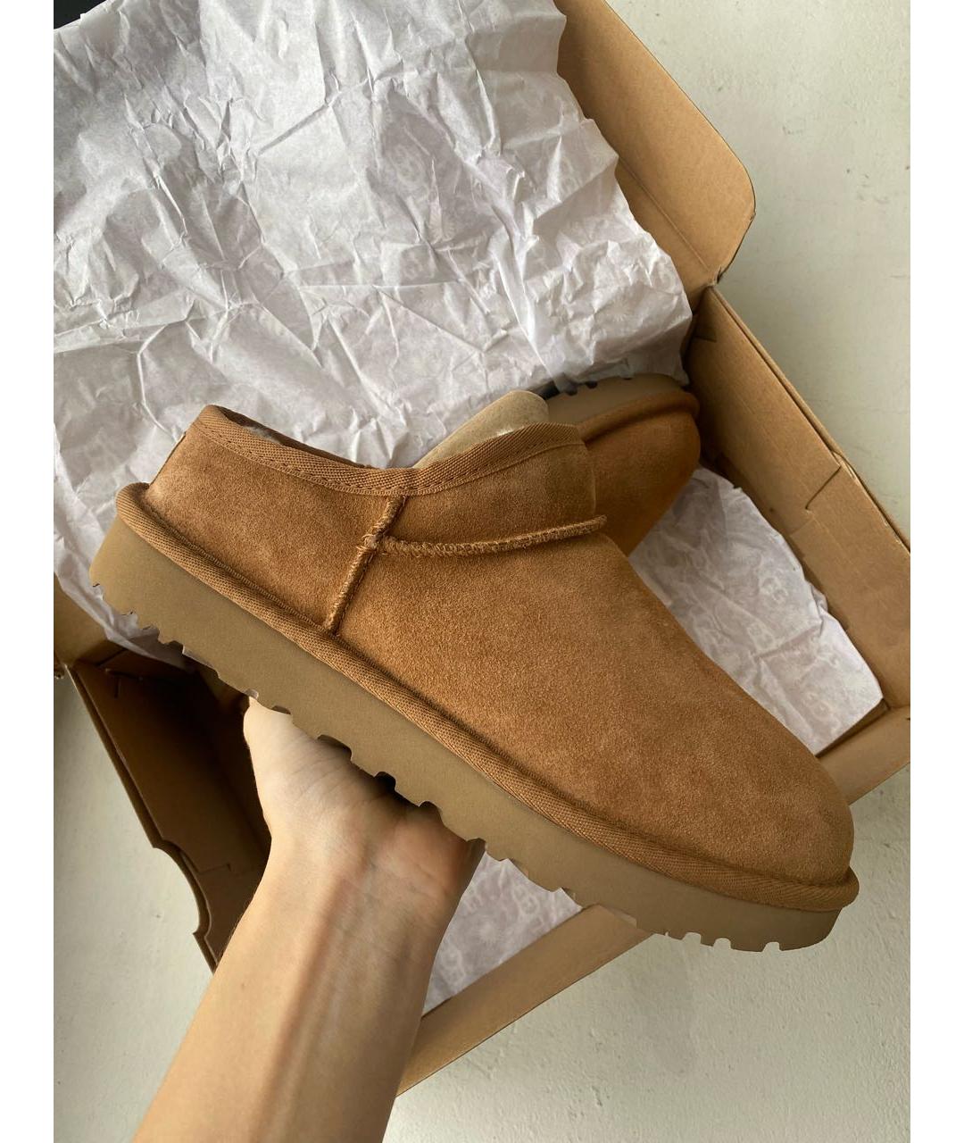 UGG AUSTRALIA Оранжевое замшевые мюли, фото 3