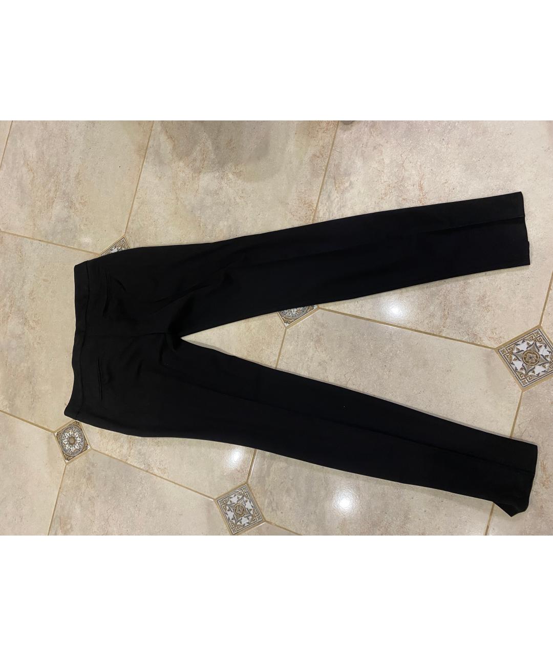 BARBARA BUI Черные шерстяные брюки узкие, фото 2