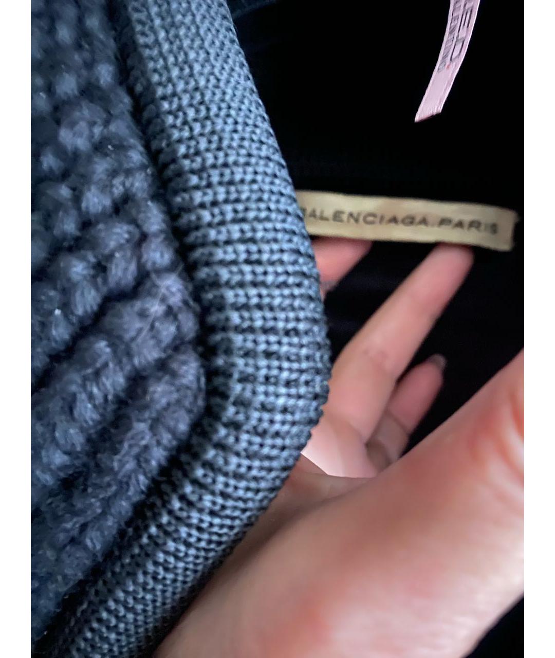 BALENCIAGA Черная шерстяная куртка, фото 4