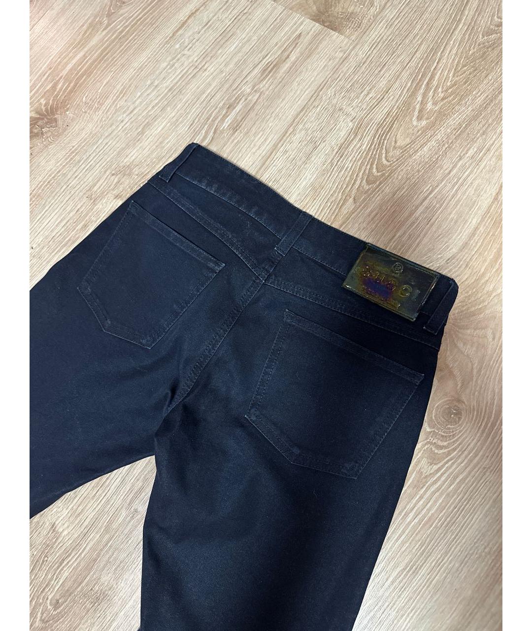 GUCCI Темно-синие хлопко-эластановые джинсы слим, фото 3