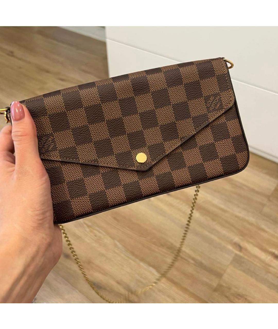 LOUIS VUITTON PRE-OWNED Коричневая сумка через плечо, фото 2