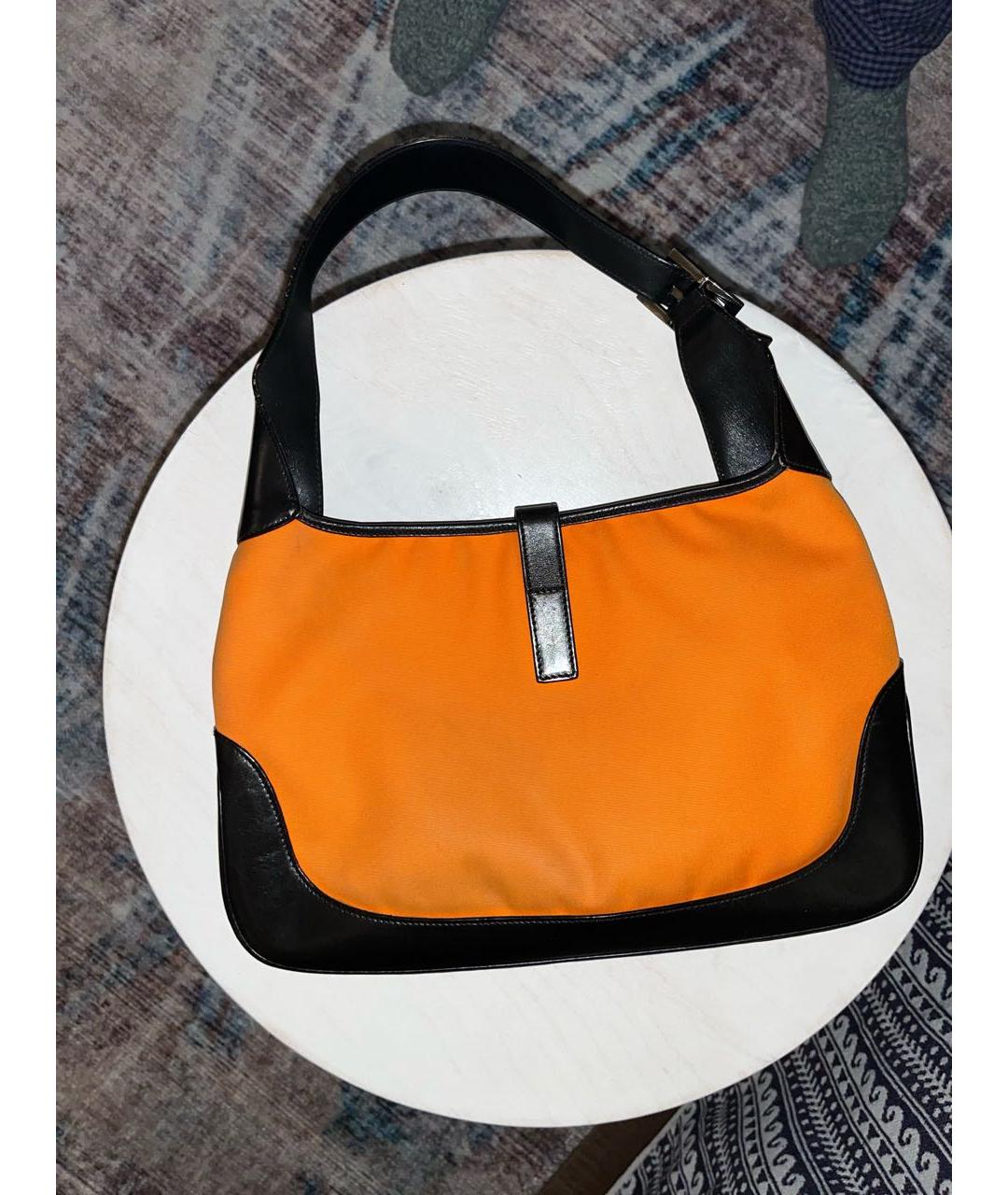 GUCCI Оранжевая тканевая сумка через плечо, фото 3