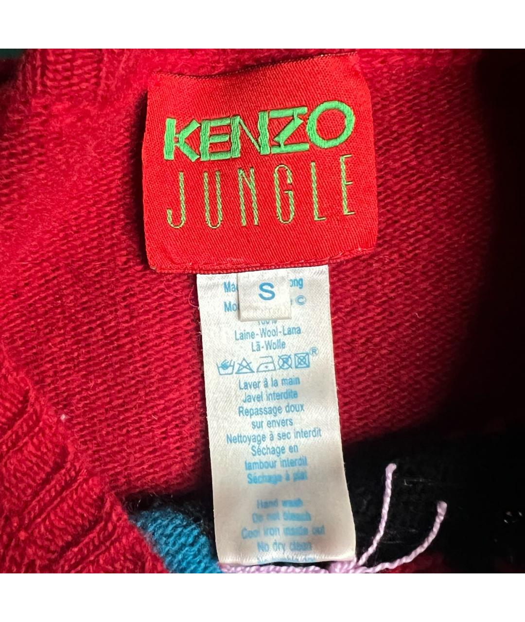 KENZO Красный шерстяной джемпер / свитер, фото 4