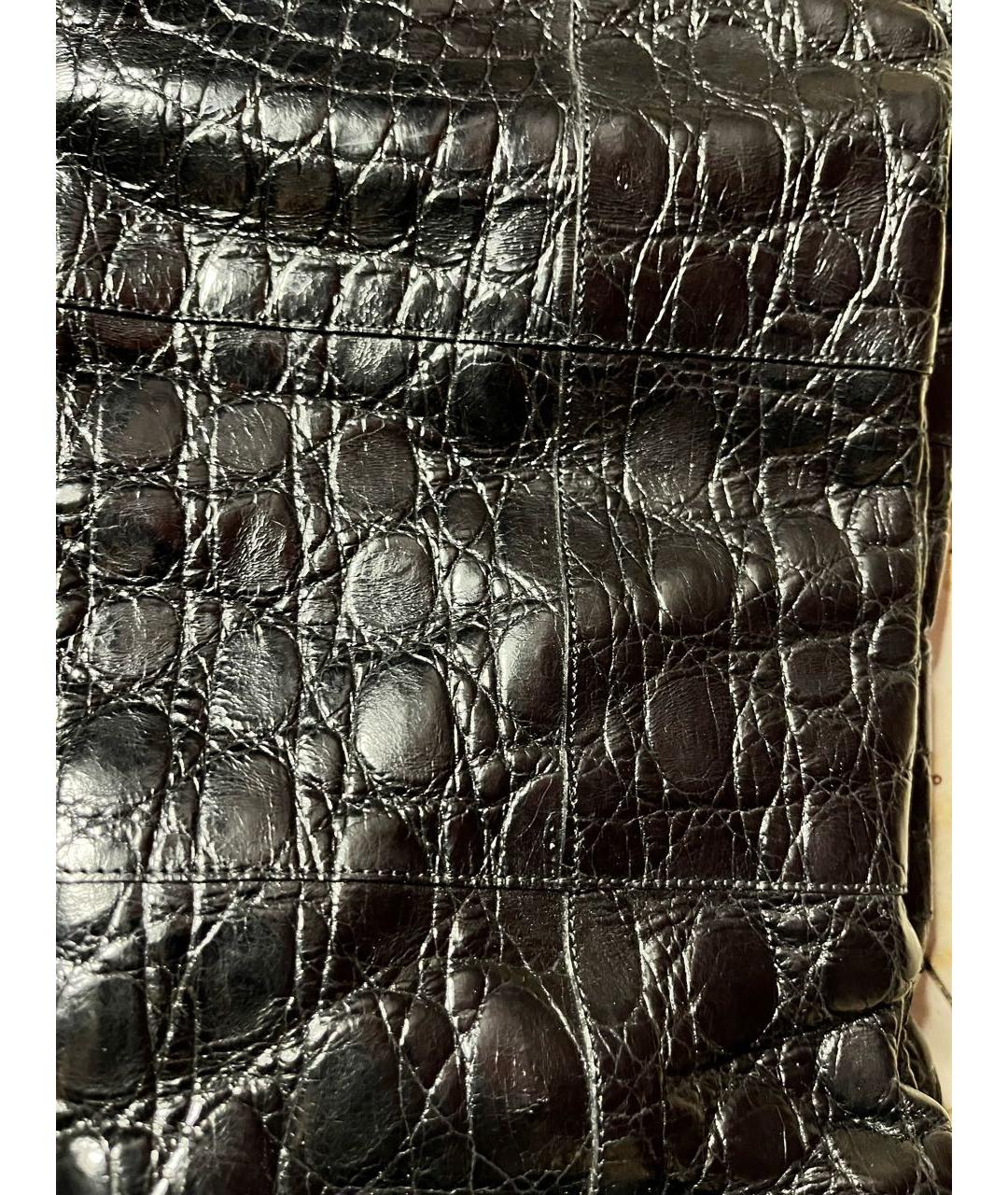 DOLCE&GABBANA Черные ботфорты из экзотической кожи, фото 7