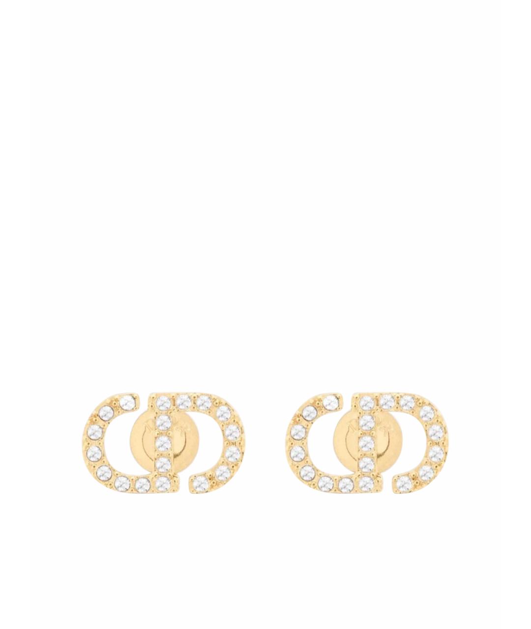 CHRISTIAN DIOR Золотые металлические серьги, фото 1