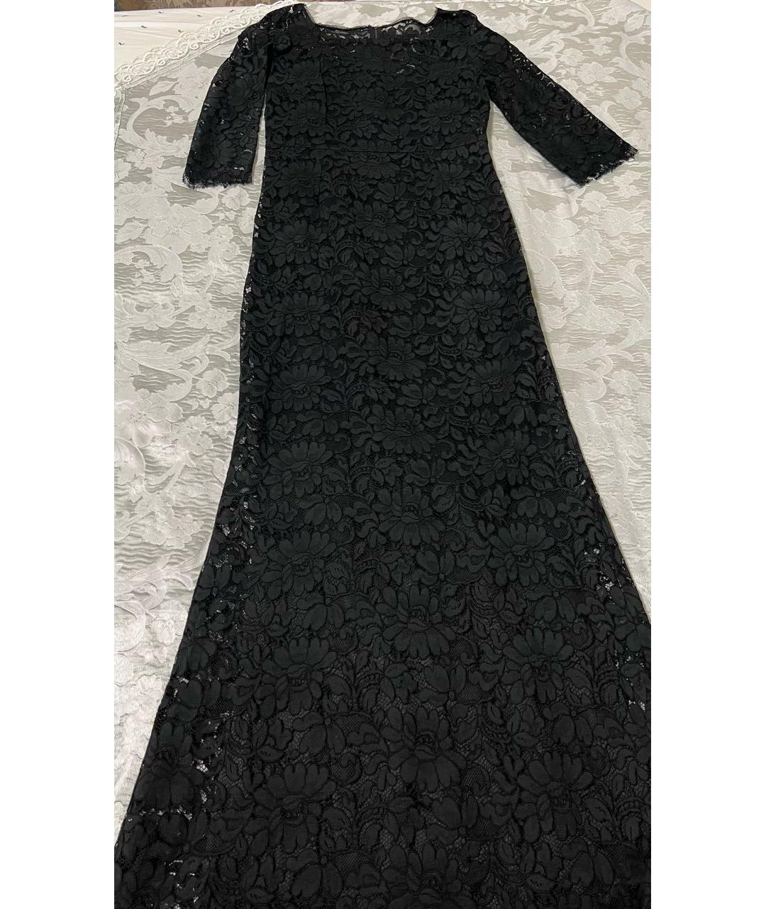 DOLCE&GABBANA Черное кружевное вечернее платье, фото 2