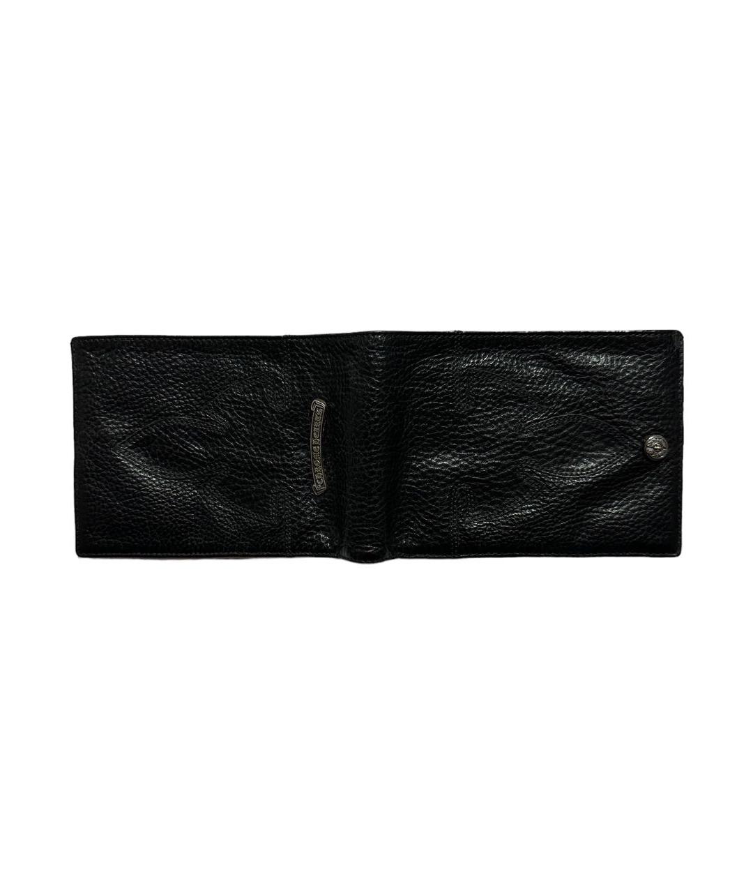 CHROME HEARTS Черный кожаный кошелек, фото 1
