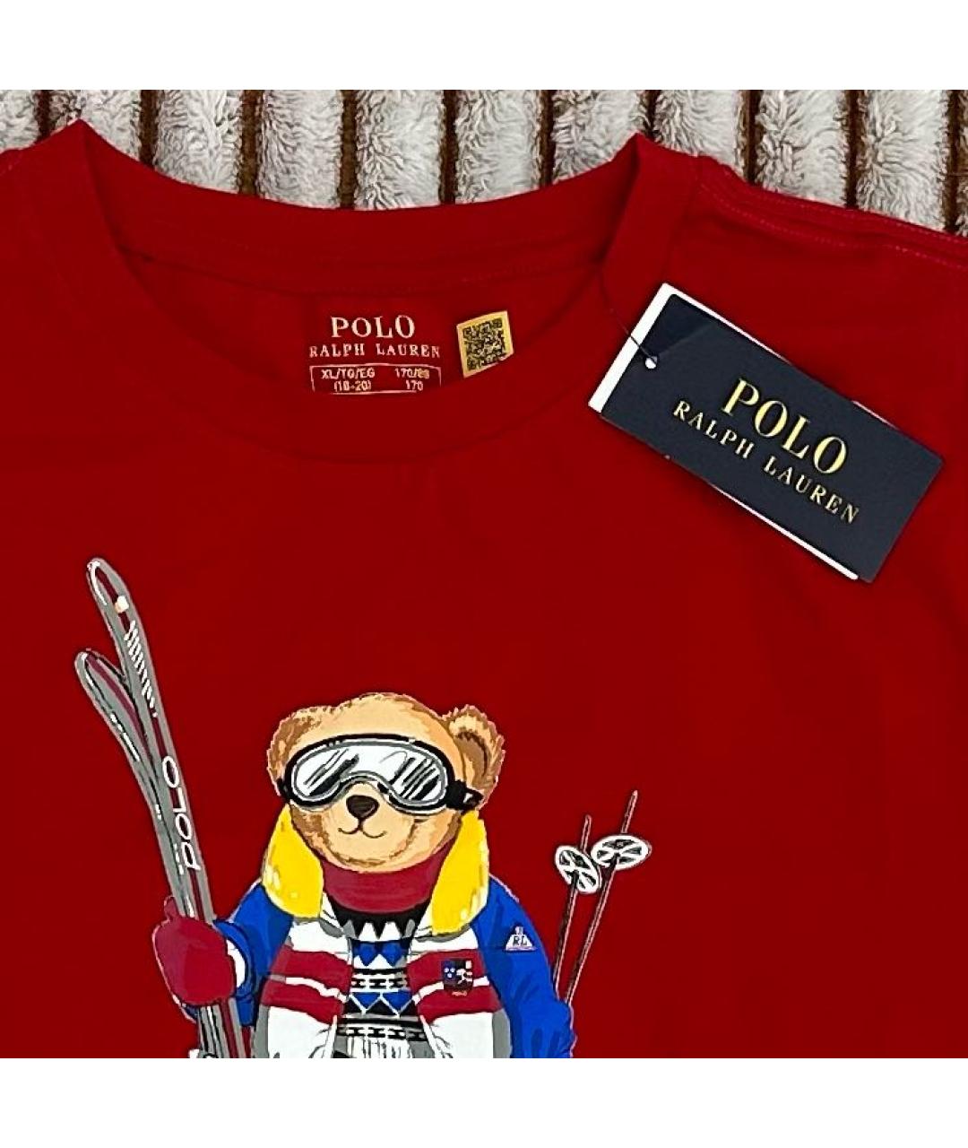 POLO RALPH LAUREN Красный хлопковый детская футболка / топ, фото 3