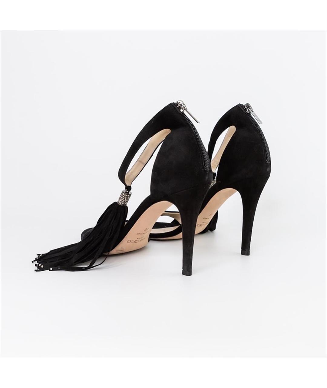 JIMMY CHOO Черные замшевые босоножки, фото 4
