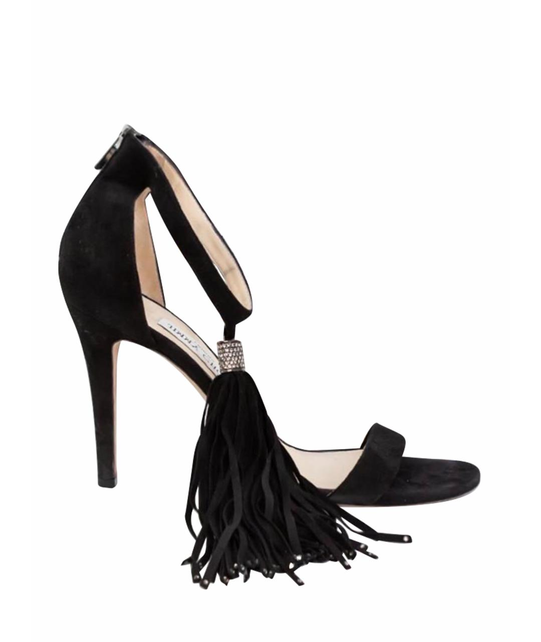 JIMMY CHOO Черные замшевые босоножки, фото 1