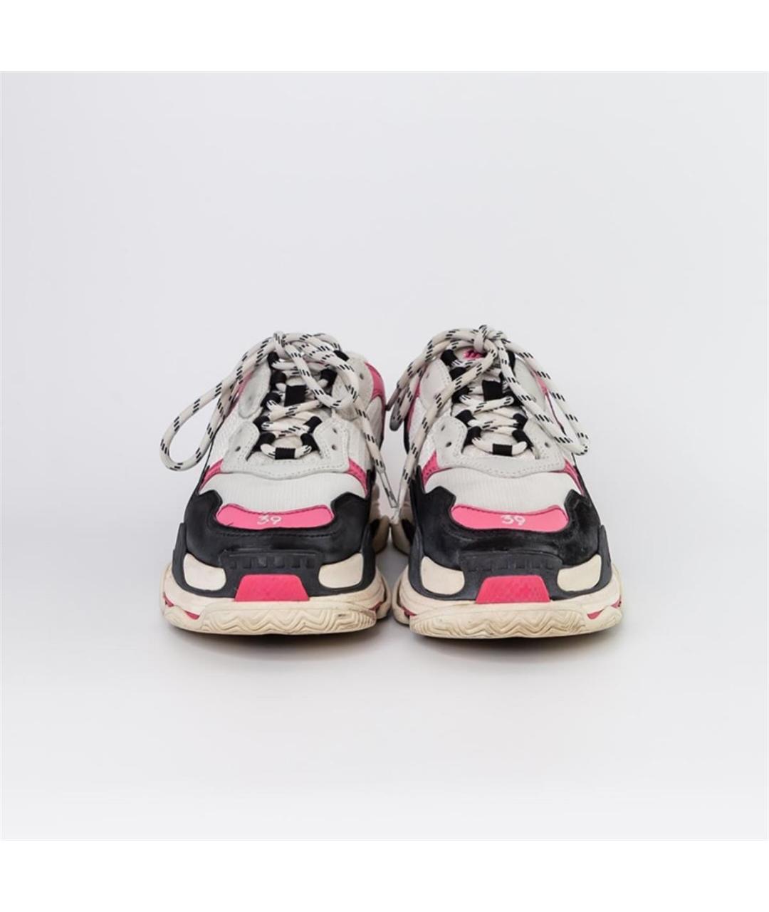 BALENCIAGA Розовые кожаные кроссовки, фото 3