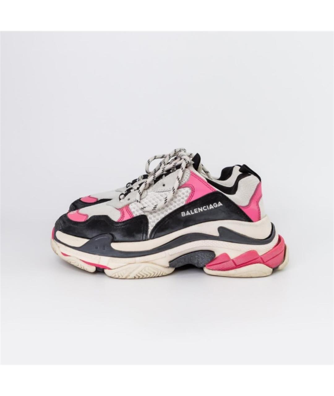 BALENCIAGA Розовые кожаные кроссовки, фото 5