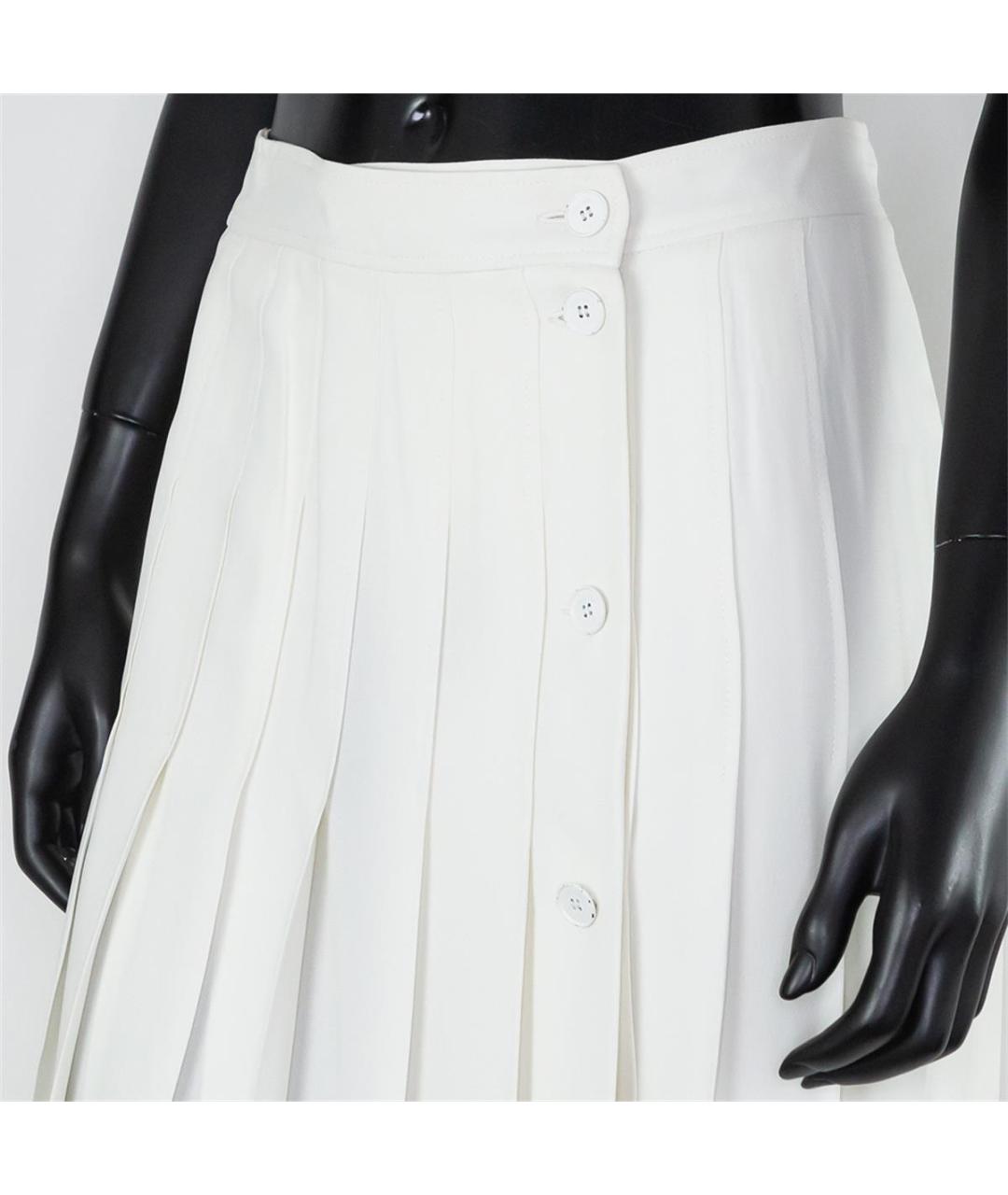 HERMES PRE-OWNED Белая шелковая юбка миди, фото 2