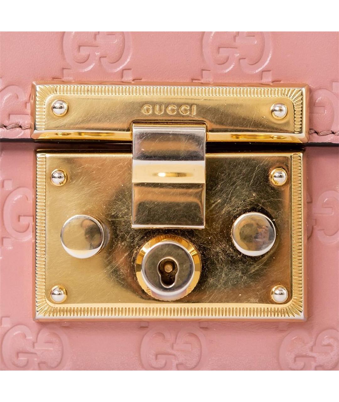 GUCCI Розовая кожаная сумка через плечо, фото 2