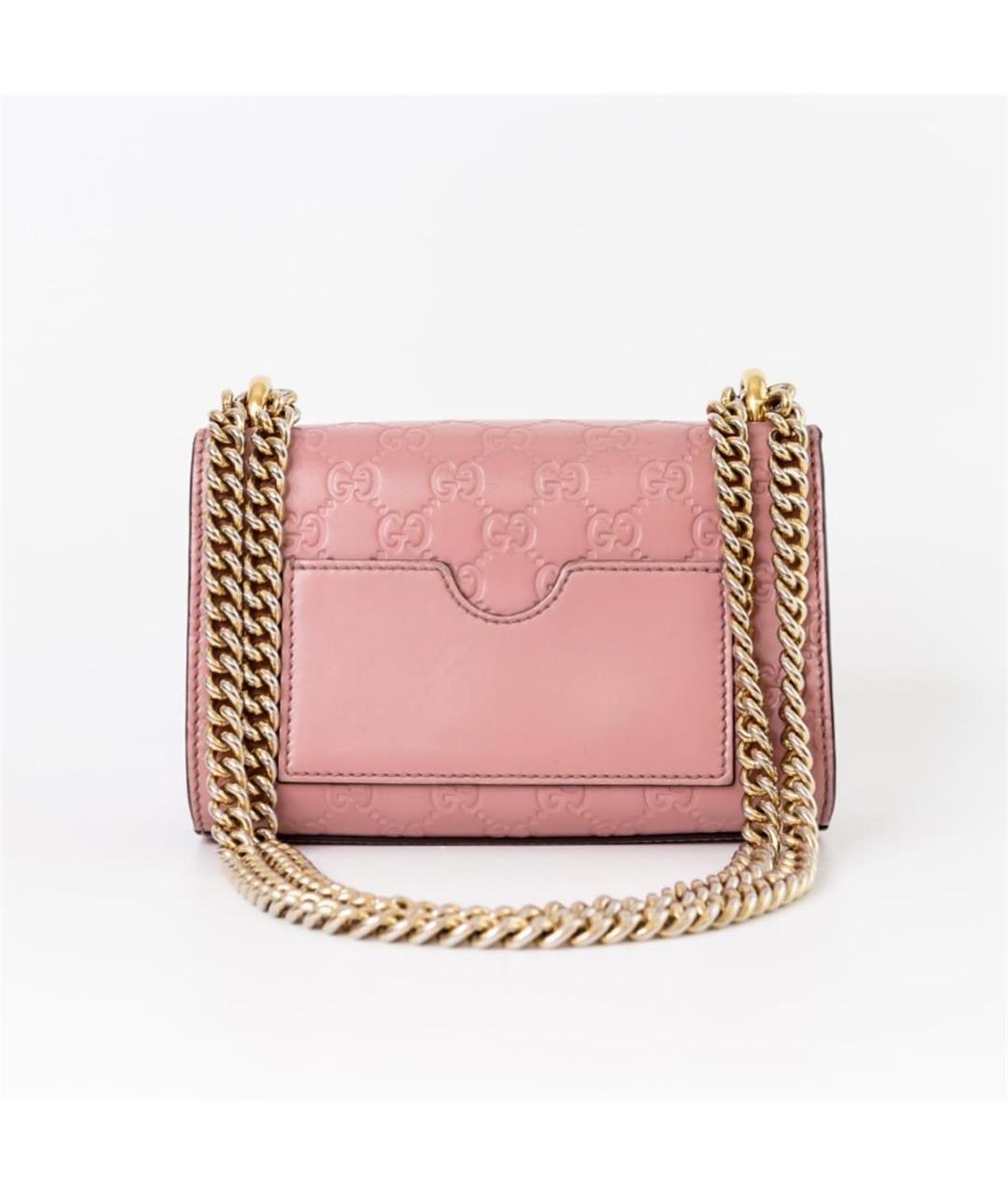 GUCCI Розовая кожаная сумка через плечо, фото 4