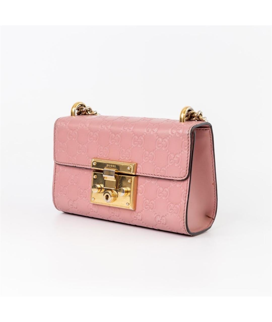 GUCCI Розовая кожаная сумка через плечо, фото 3