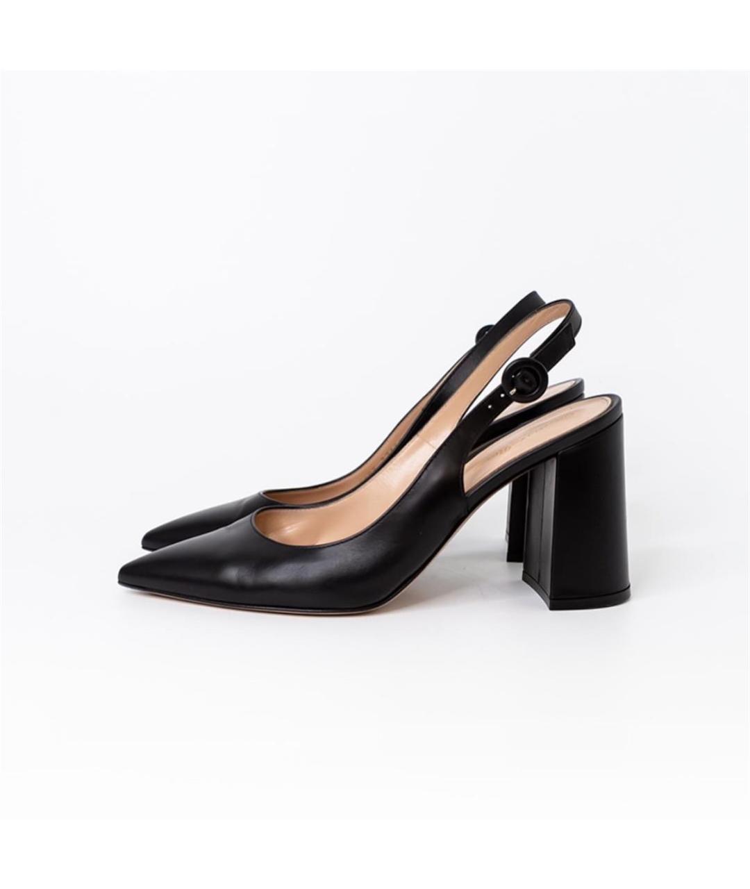 GIANVITO ROSSI Черные кожаные туфли, фото 5