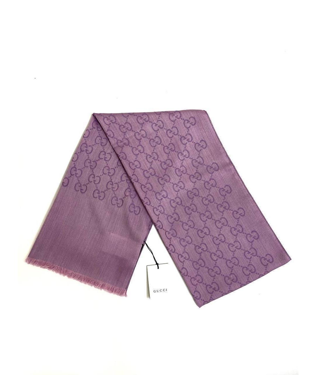 GUCCI Фиолетовый шарф, фото 6