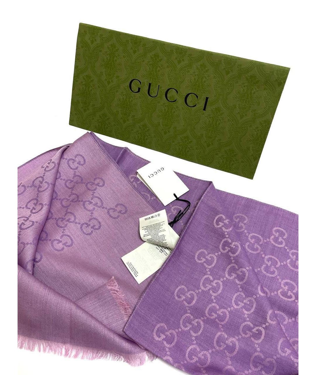 GUCCI Фиолетовый шарф, фото 2