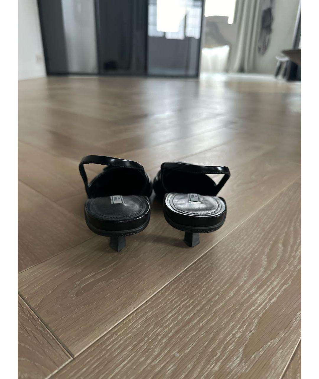 PRADA Черные кожаные туфли, фото 5