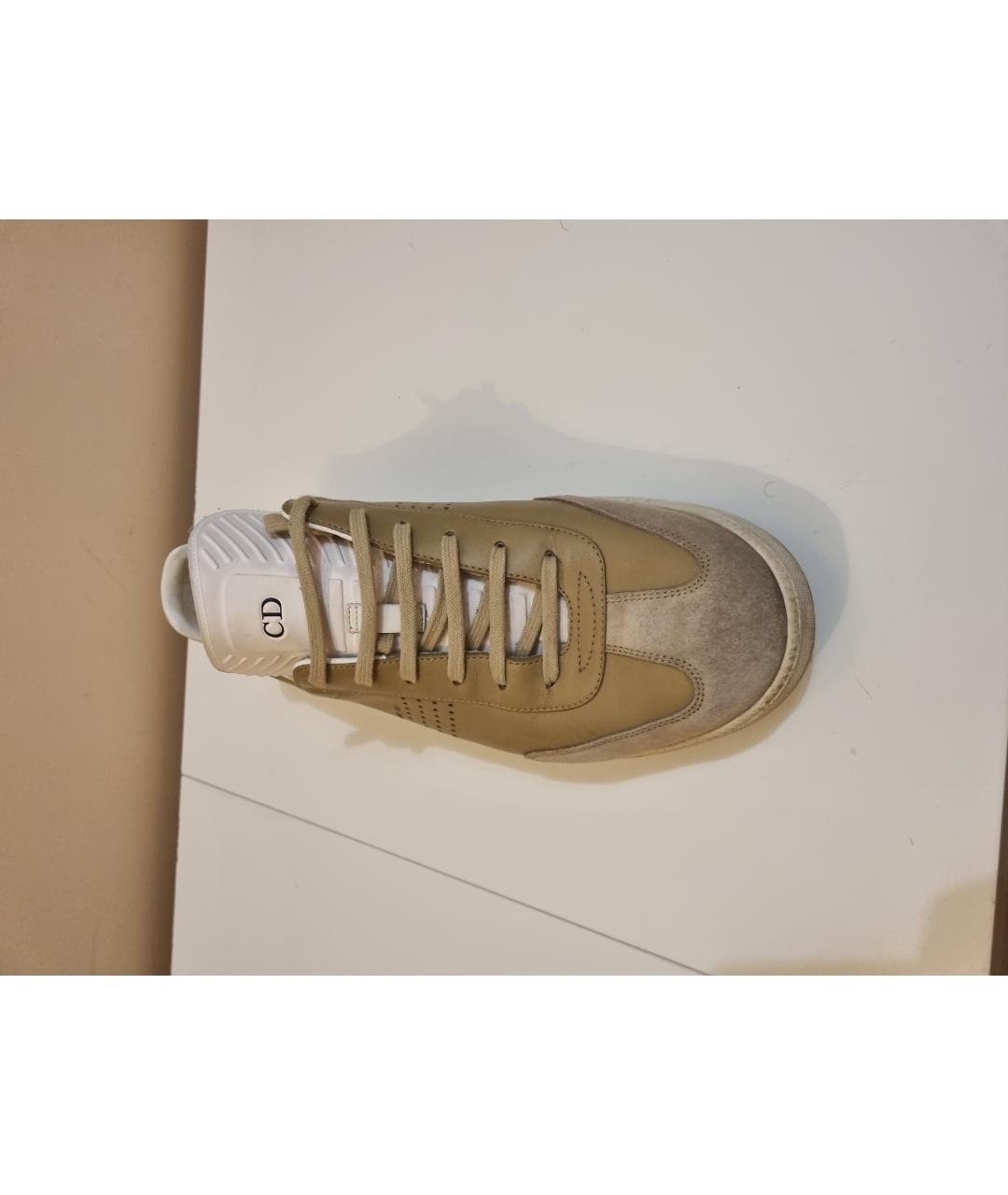 CHRISTIAN DIOR Бежевые низкие кроссовки / кеды, фото 4