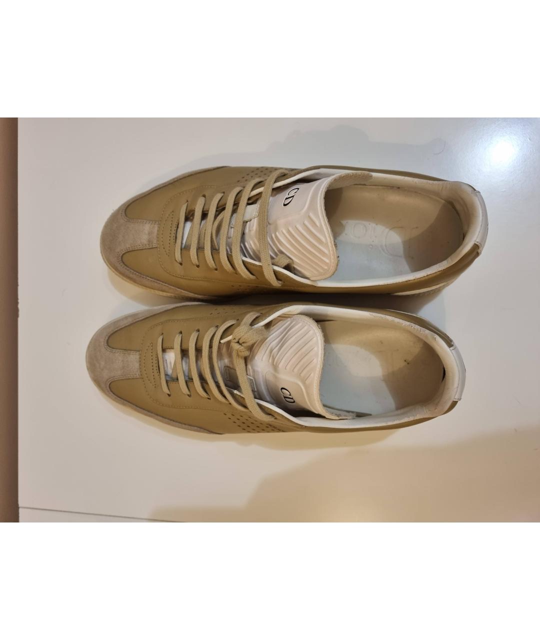 CHRISTIAN DIOR Бежевые низкие кроссовки / кеды, фото 2